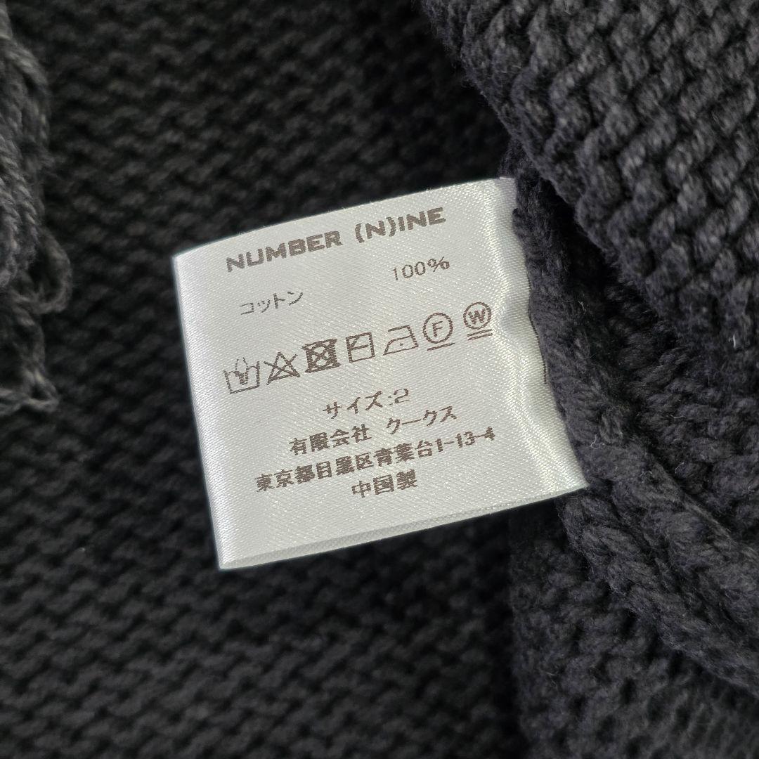 ナンバーナイン ダメージカーディガン 2 ブラック カートコバーン