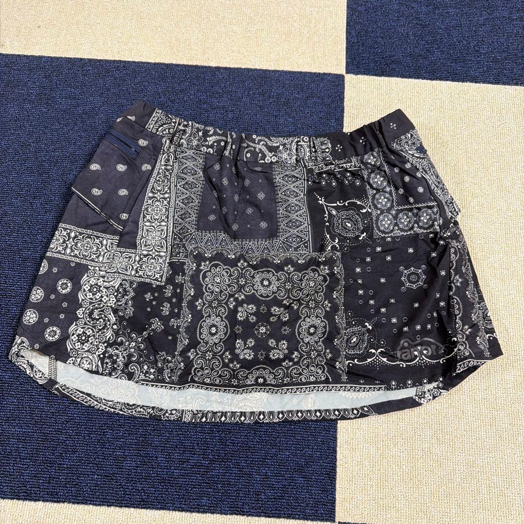 ranor バンダナ柄スカート ランニングスカート Amazon.co.jp: ranor ラナー DOTS PLEATS SKIRT(WHITH INN) BLACK