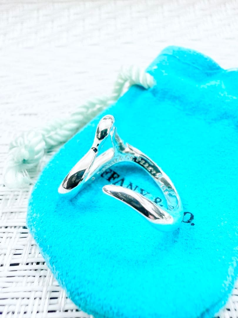 ティファニー オープンハートリング 指輪 14号 研磨洗浄済み 925
