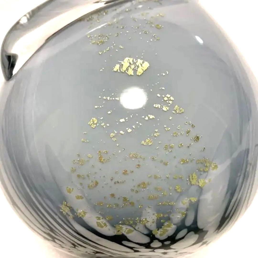 昭和レトロ カメイガラスKAMAY GLASS 本金 ガラス花瓶 フラワーベース