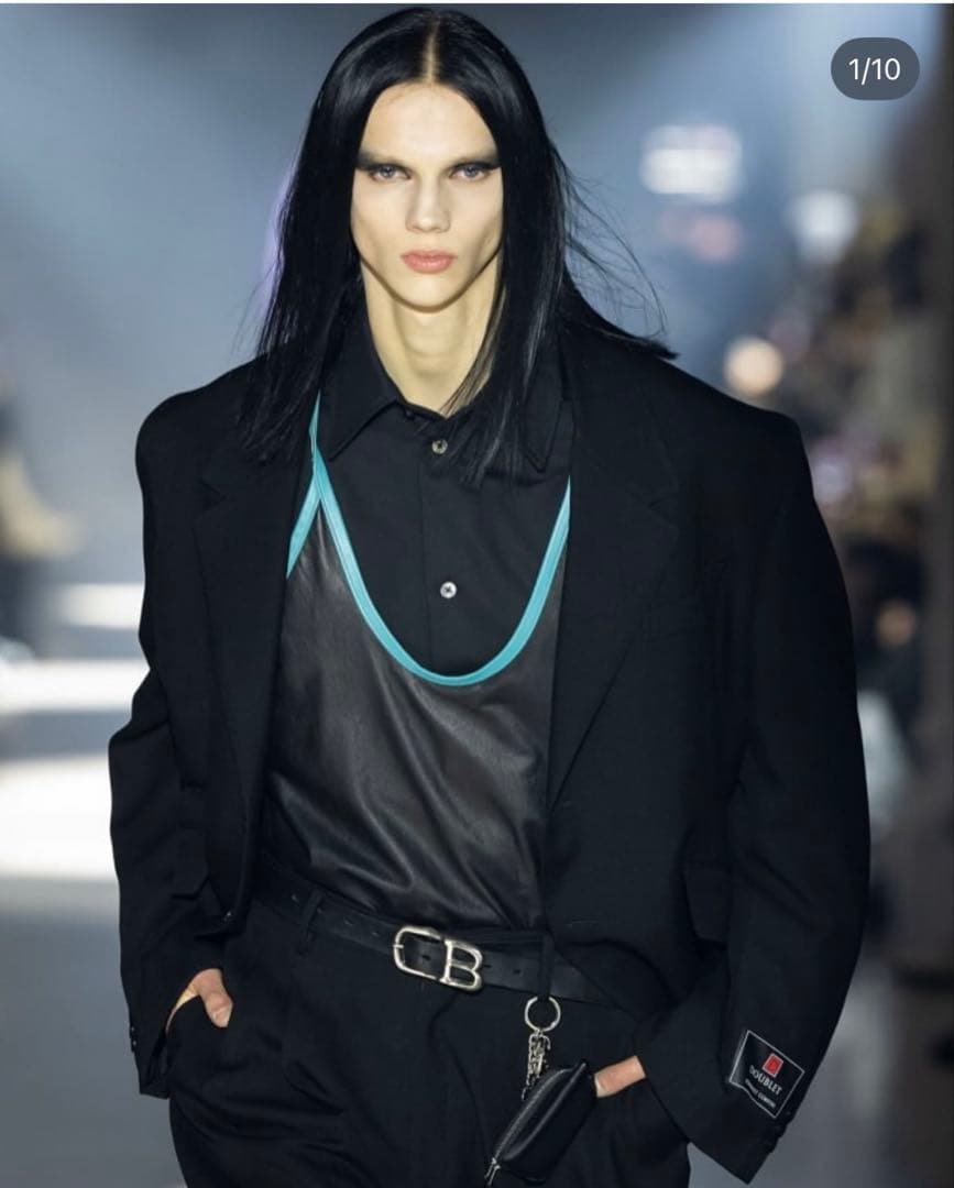 小物 doublet DB BUCKLE BELT BLACK ダブレット doublet DB Buckle Belt （Black） -FASCINATE