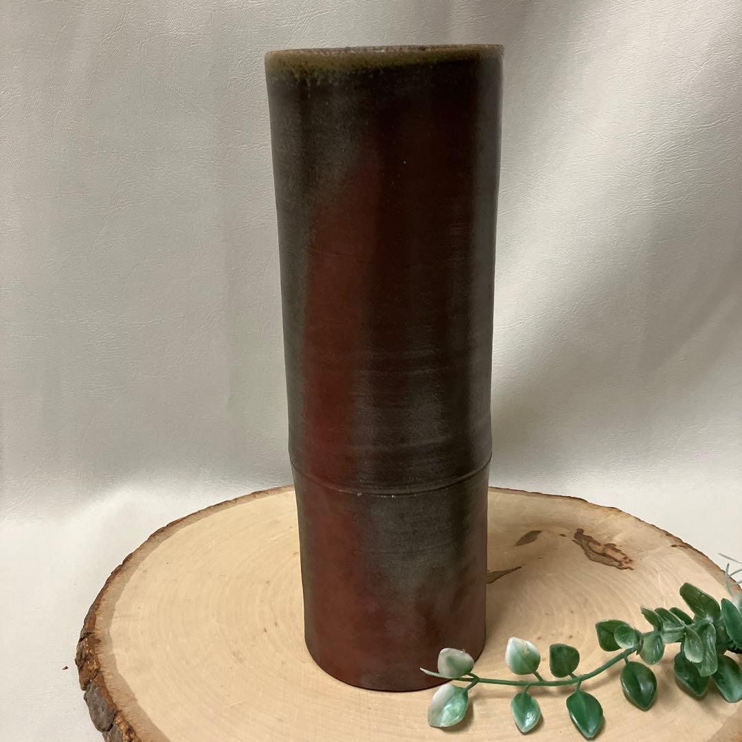 未使用 備前焼 宗秀造 花入 山本宗秀 竹型花入 木箱 - メルカリ