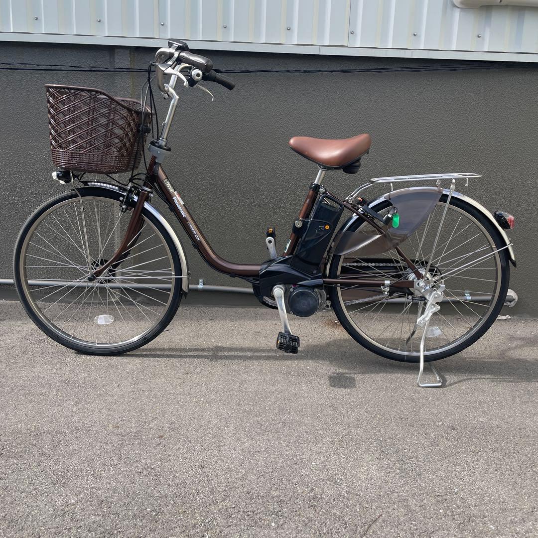 パナソニック電動アシスト自転車24インチ 美品ブラウン パナソニック 24 プロム(内装3段仕様) 20型 ライトフォーンベージュ