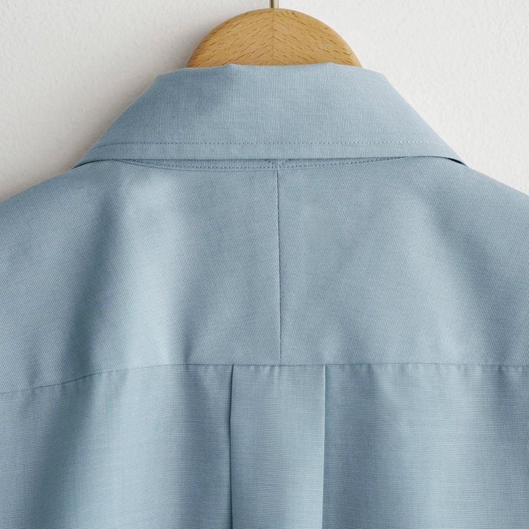 新品・未使用】 MICRO SPAN BASIC SHIRT サックスブルーL - メルカリ