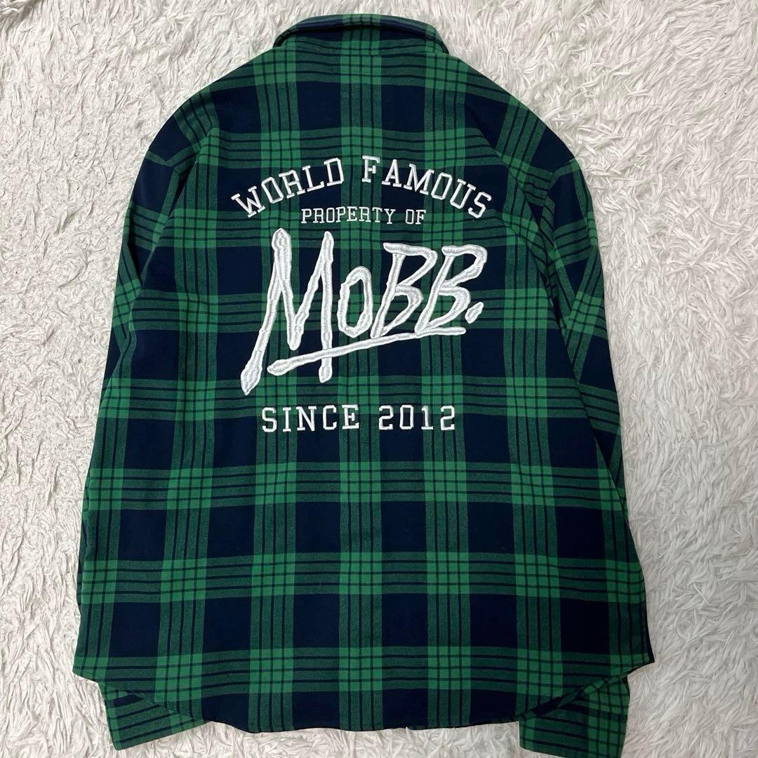 美品◇MOBB. デカロゴ刺繍 チェック ネルシャツ 長袖 L - メルカリ