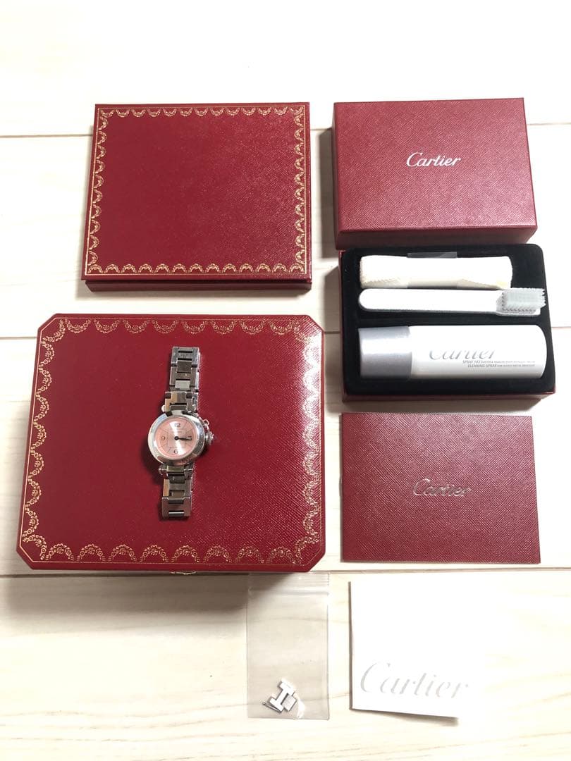 タイムセール！美品♡証明書、新品ベルト付き！カルティエ♡ミスパシャ♡ピンク Cartier（カルティエ） ミスパシャ 腕時計 18金 K18ピンクゴールド