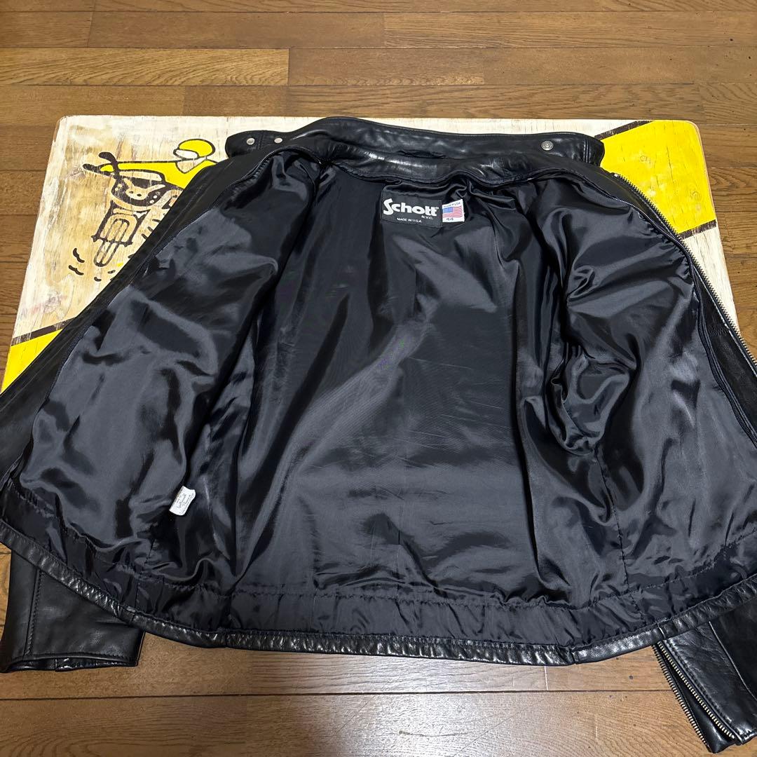 美品‼️新型schott141 44インチシングルライダース インナーボア付
