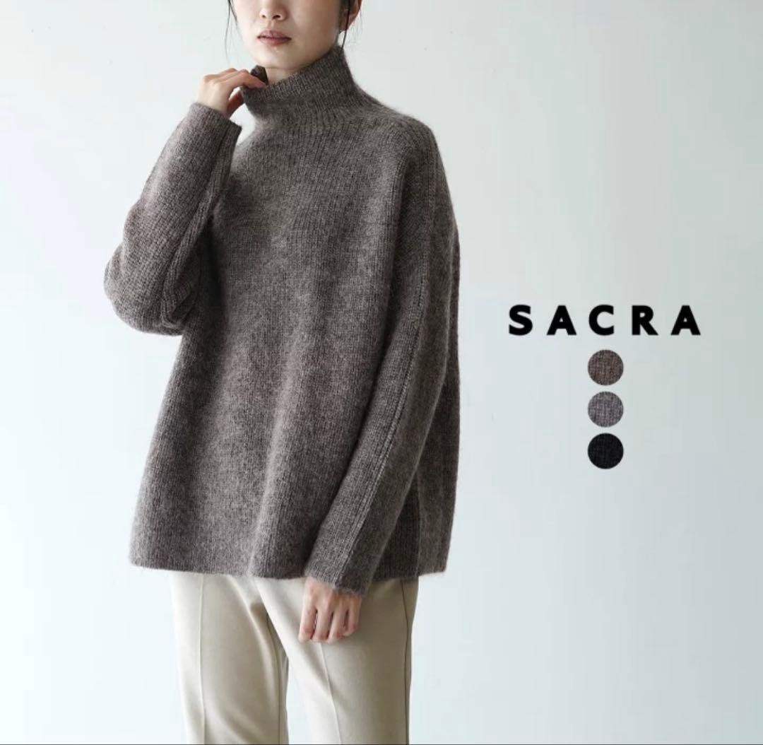 SACRA モヘア アルパカ ハイネックプルオーバーニット　サクラ 楽天市場】サクラ SACRA モヘア アルパカ ハイネックプルオーバー