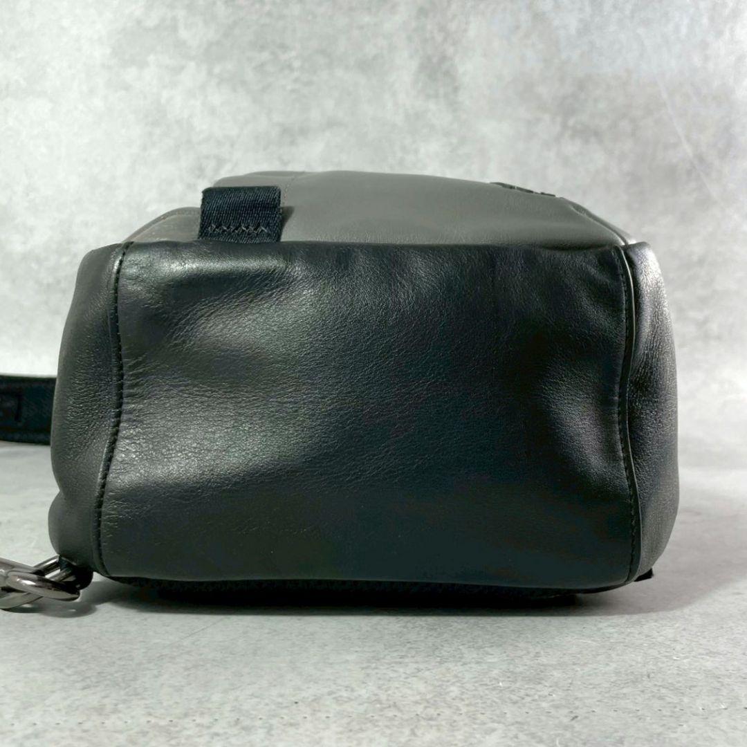 極美品 コーチ エッジパック ボディバッグ ビジネスバッグ レザー ロゴ