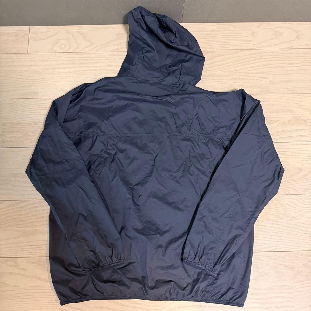 ダークネイビー フード付きナイロンジャケット - メルカリ
