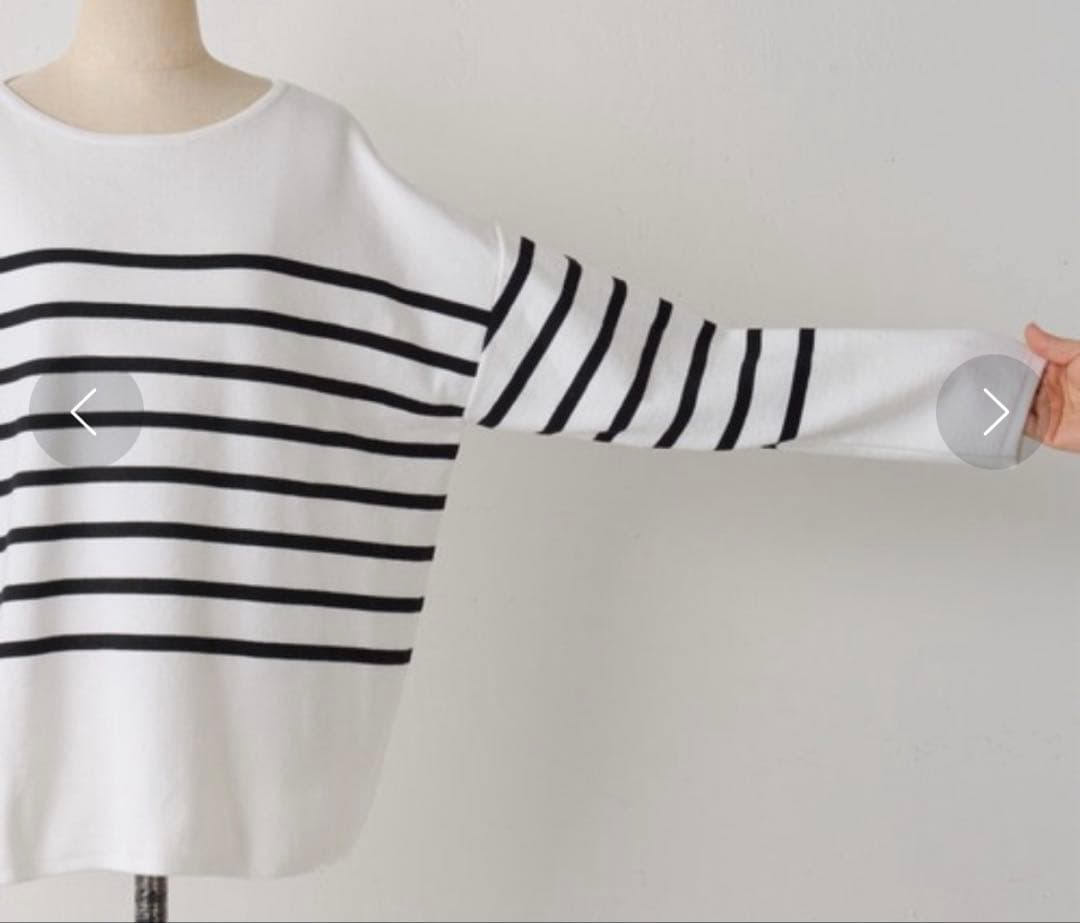 ビアズリー ミラノリブボーダーニット レッド 春ニット - メルカリ