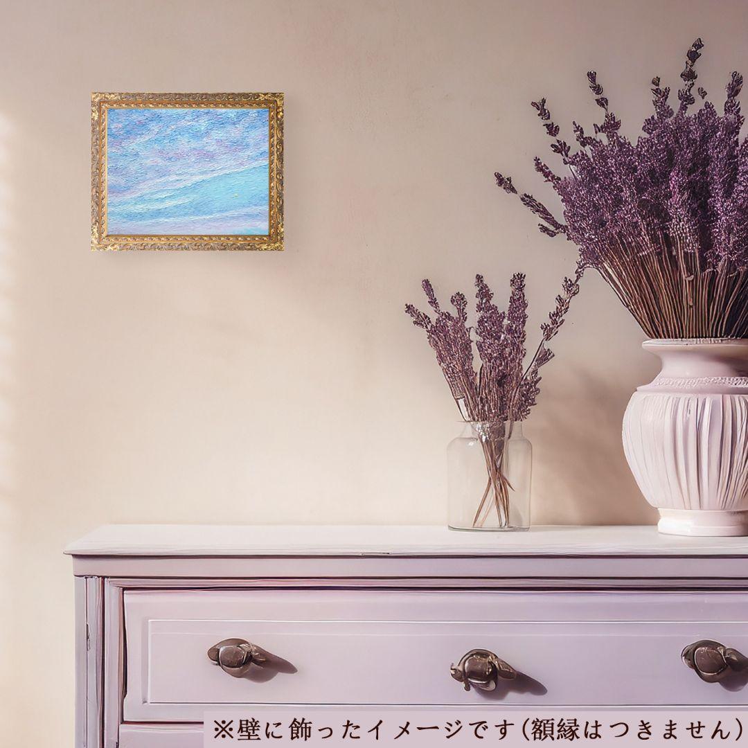 ［匿名で配送］ 一点もの 夕方 空 星 油絵 油彩 絵