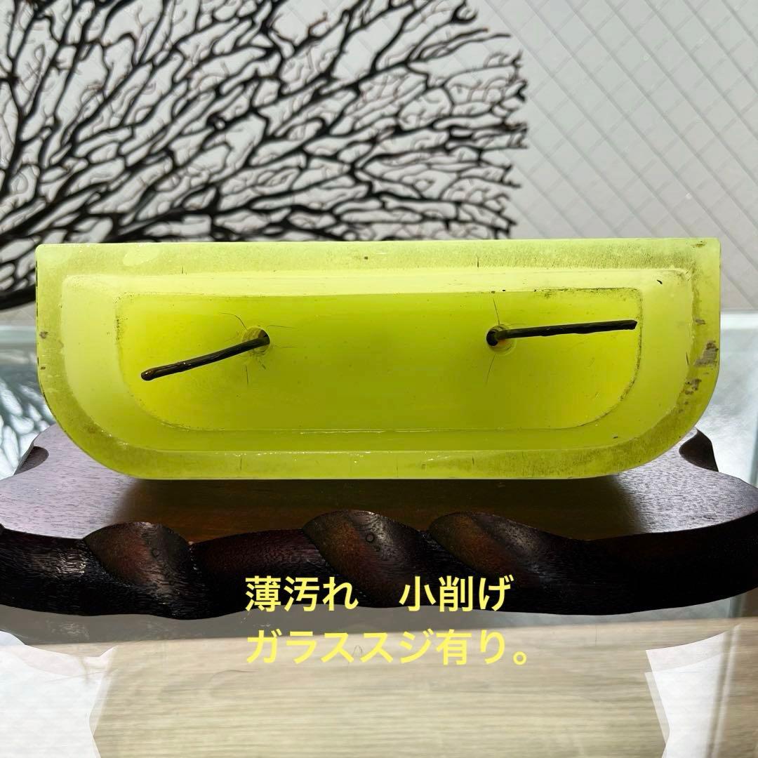 骨董 時代ガラス 希少 練りガラス モニュメント ライオン 置き物