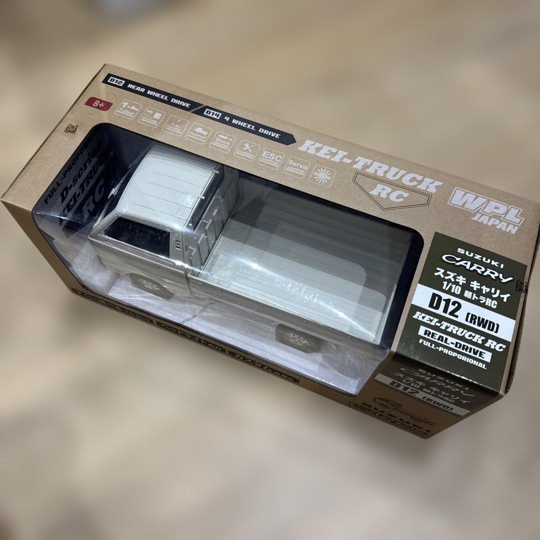 1/10 スズキ キャリイ 軽トラ RCカー ホワイト D12 RTR 2WD