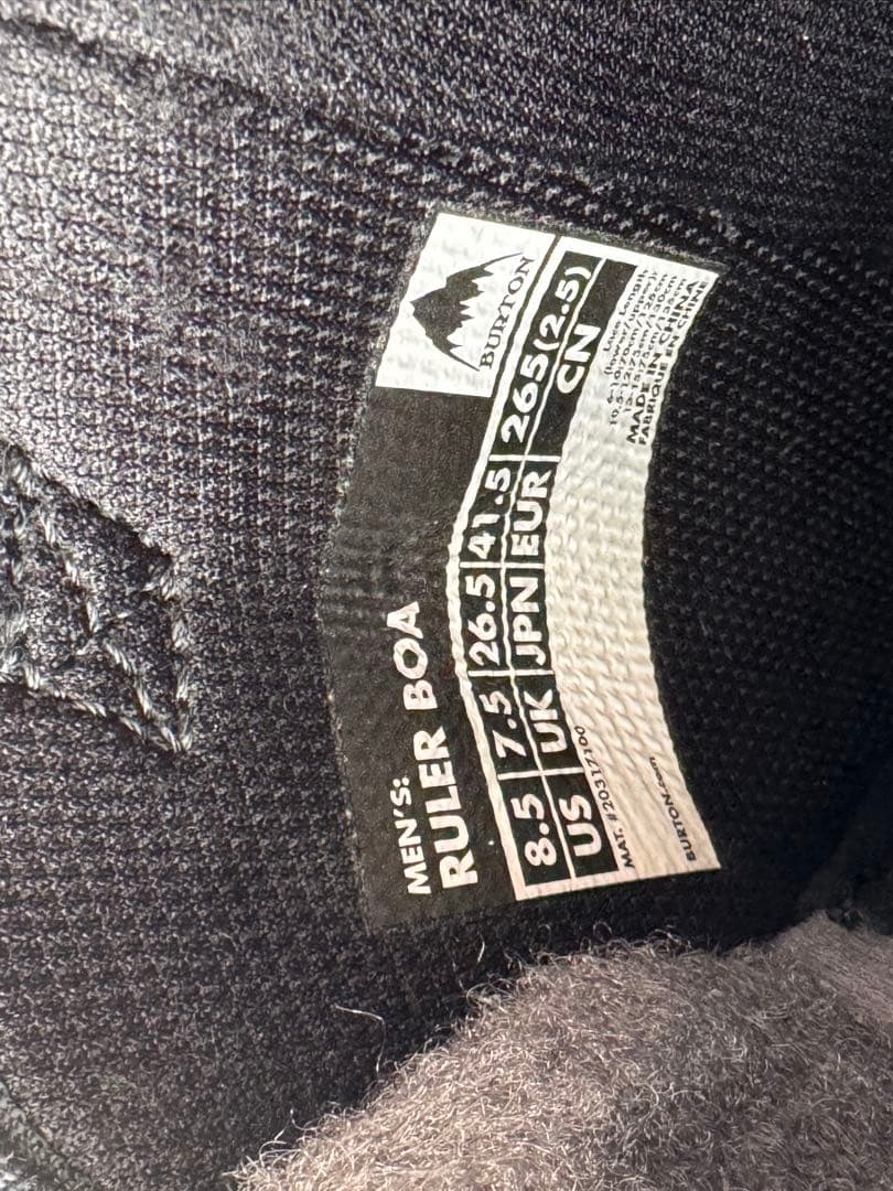 Burton RULER BOA スノーボードブーツ ブラック 26.5cm
