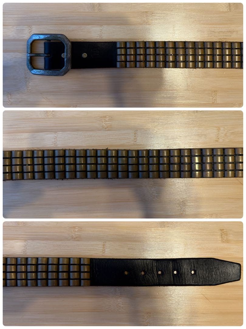 レアモデル⭐️重厚感⭐️DOA⭐️ブラススタッズ4連⭐️ブラック(茶芯)⭐️34インチ