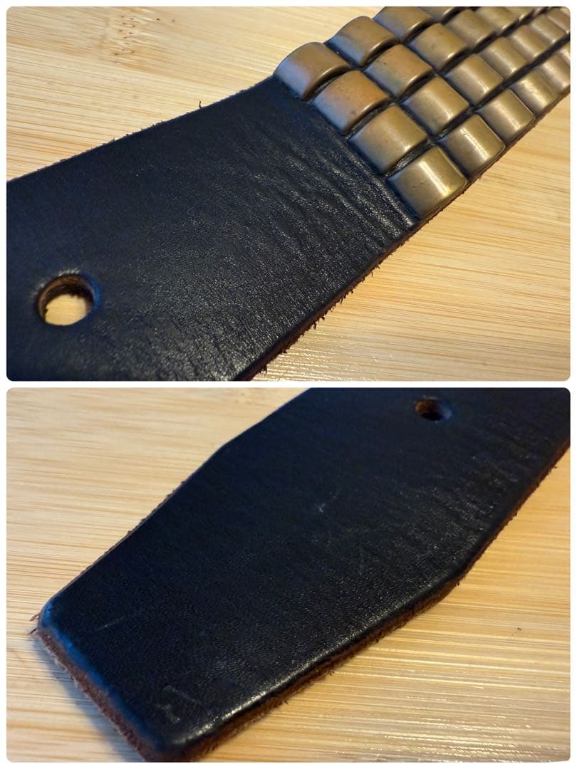 レアモデル⭐️重厚感⭐️DOA⭐️ブラススタッズ4連⭐️ブラック(茶芯)⭐️34インチ