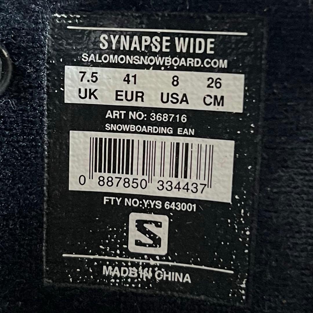 【即日発送】SALOMON スノボ SYNAPSE WIDE 26.0cm