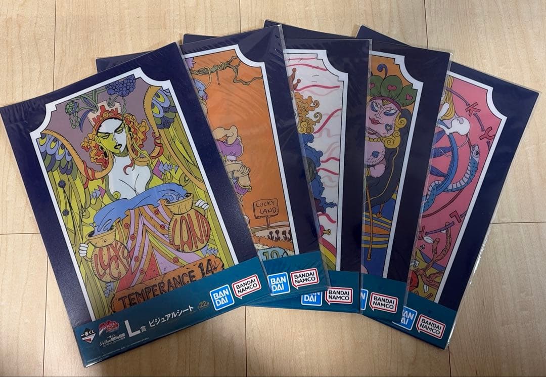 一番くじ　ジョジョ　ビジュアルシート２２種コンプ&ジョジョワールドタロットカード