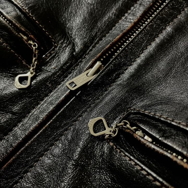 ⭐️茶芯 BUCO×リアルマッコイズ J-100 34 ライダース 馬革 - メルカリ