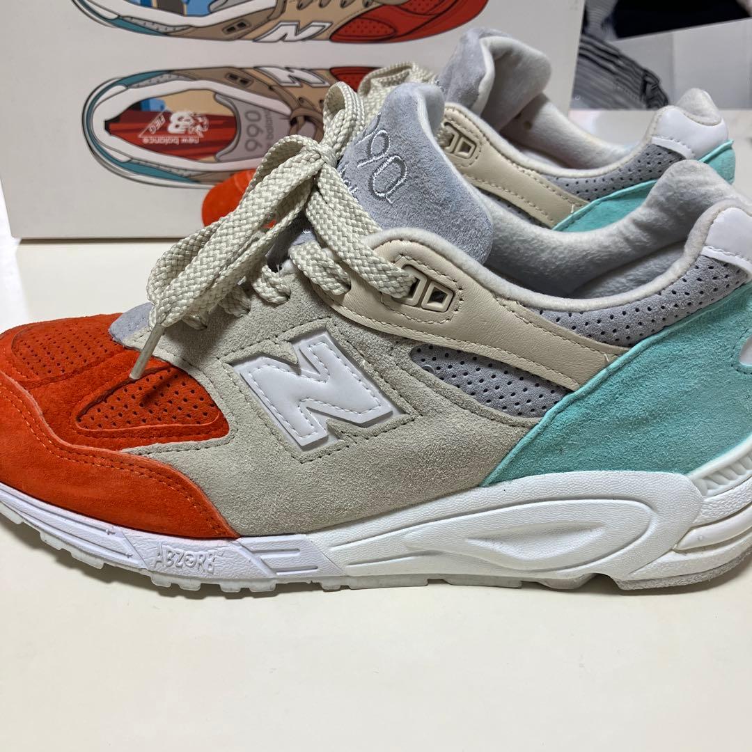 KITH×NewBalance 990 V2 \"cyclades\"