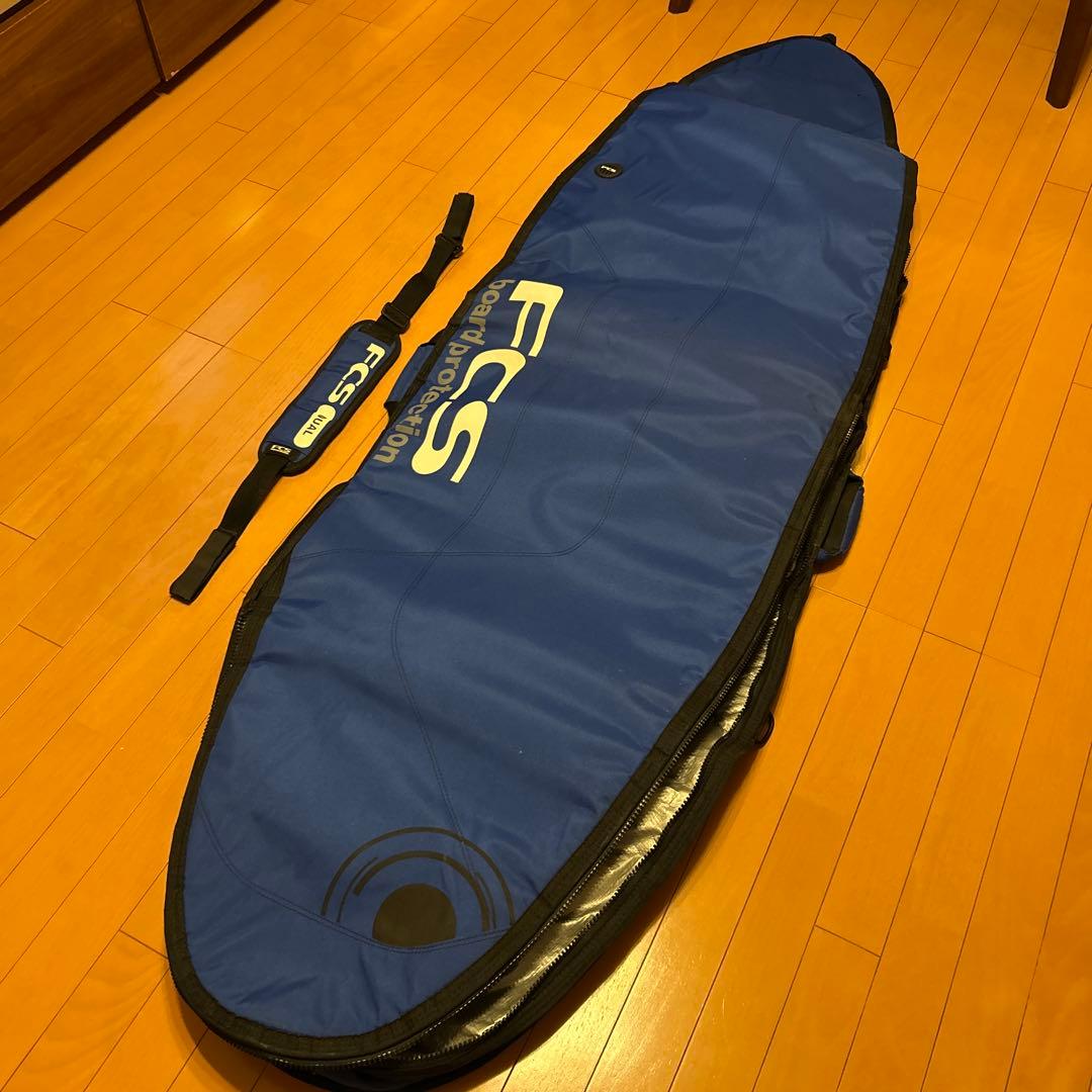 FCS サーフボードトラベルハードケース シルバー/ブルー 2枚収納可能 6.7