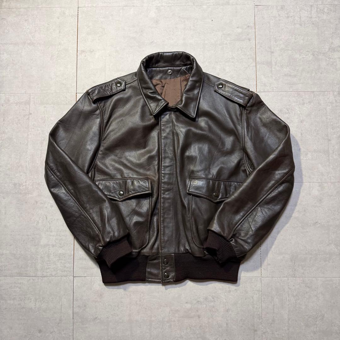 90s USA製 レザーフライトジャケット 2way 本革 g-1 a-2 - メルカリ