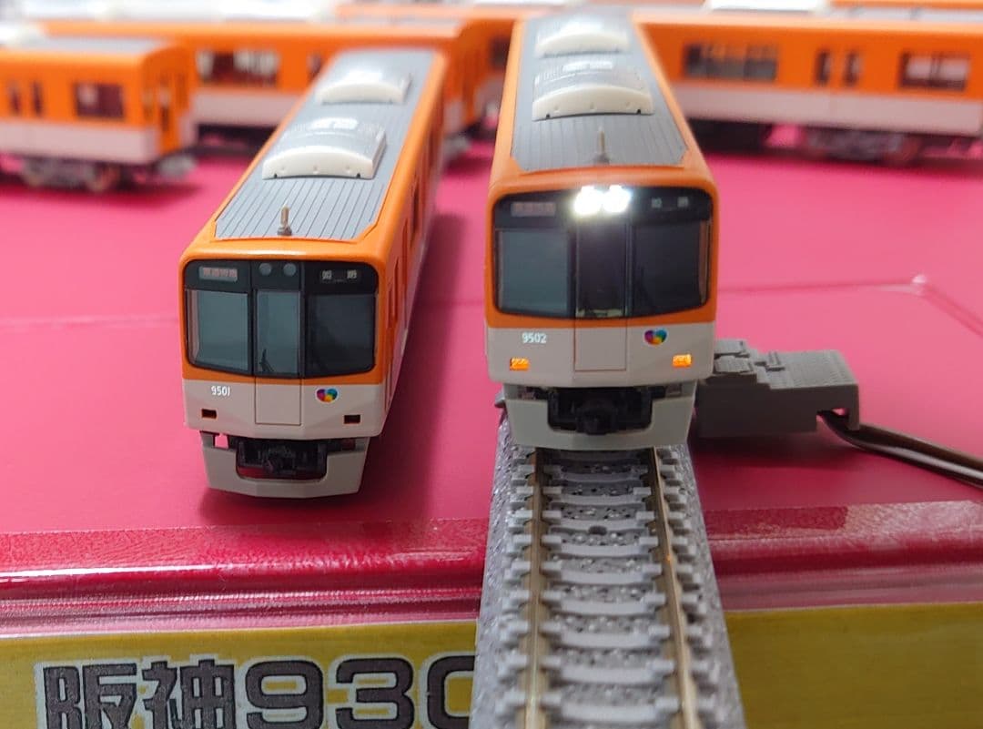 白ライト 標識灯点灯 阪神 9300系 6両 グリーンマックス 前面仕上 Nゲージ】 GM 阪神9300系を墨入れ、標識灯点灯化、KATOカプラー化する