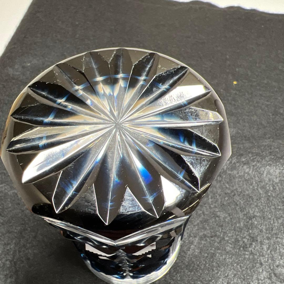薩摩切子 島津磯斉 色被せ切子ガラス タンブラーB 共箱 東Y7-1205☆2F