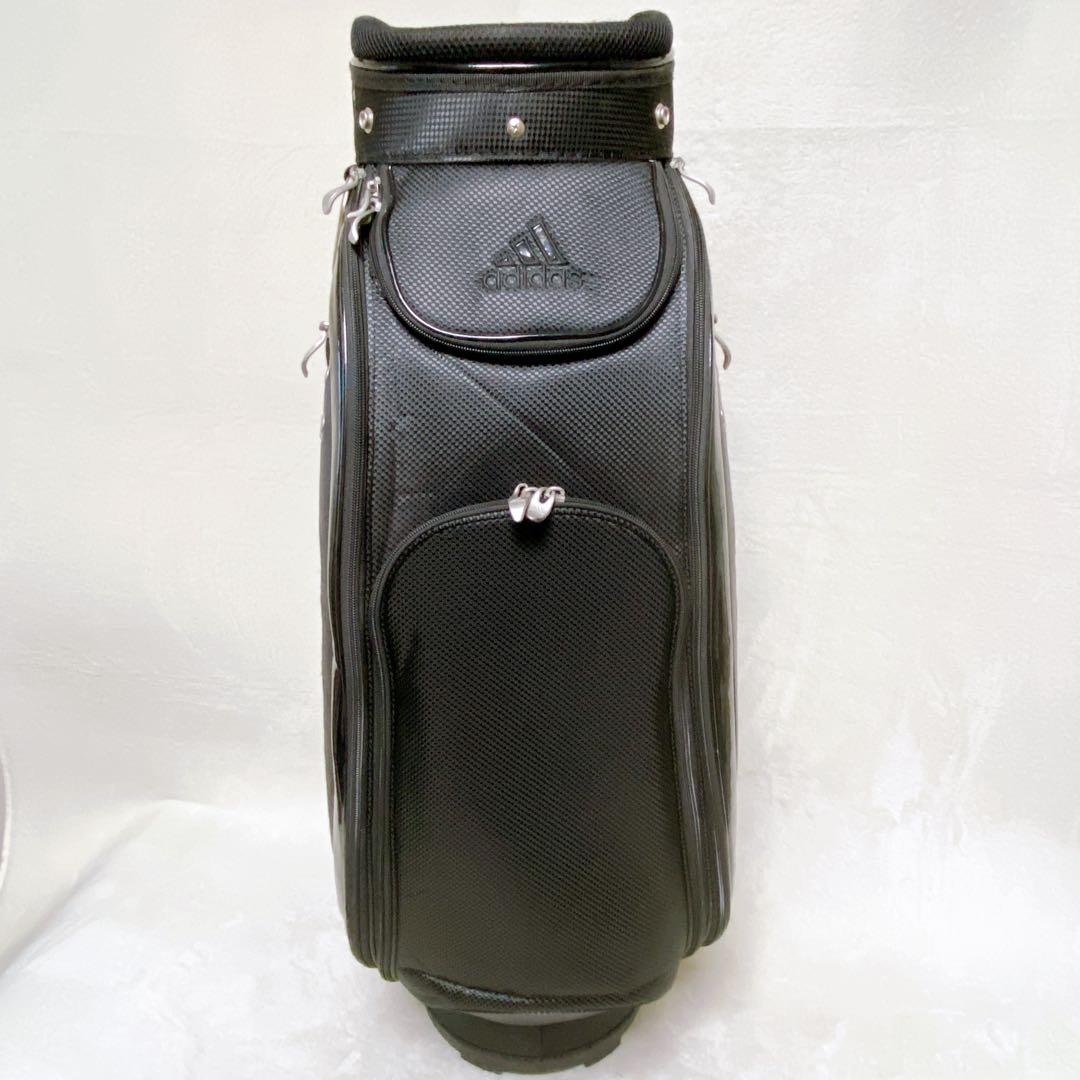 adidasアディダス キャディバッグ オールブラック ロゴ 9型 カート