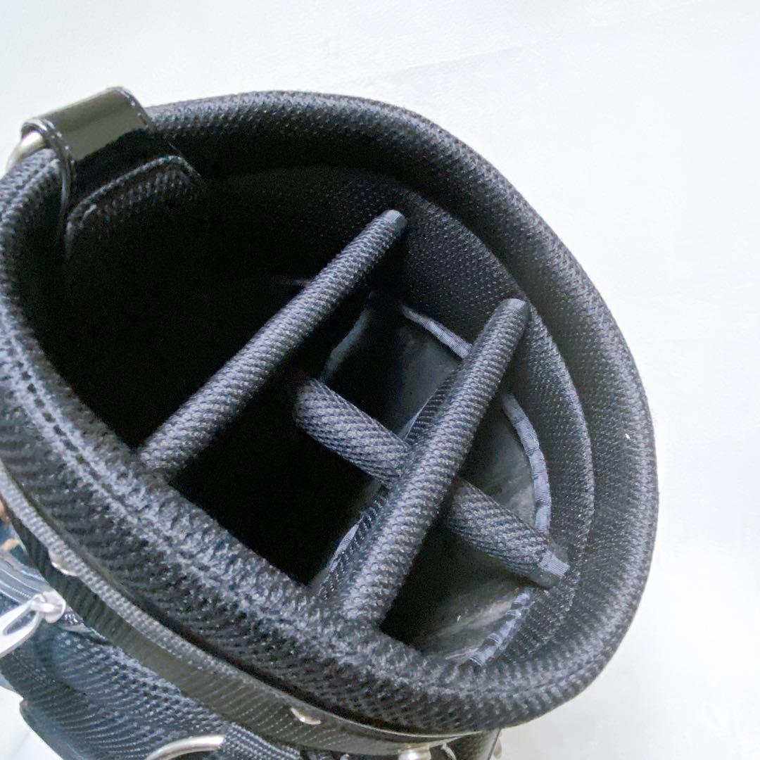 adidasアディダス キャディバッグ オールブラック ロゴ 9型 カート