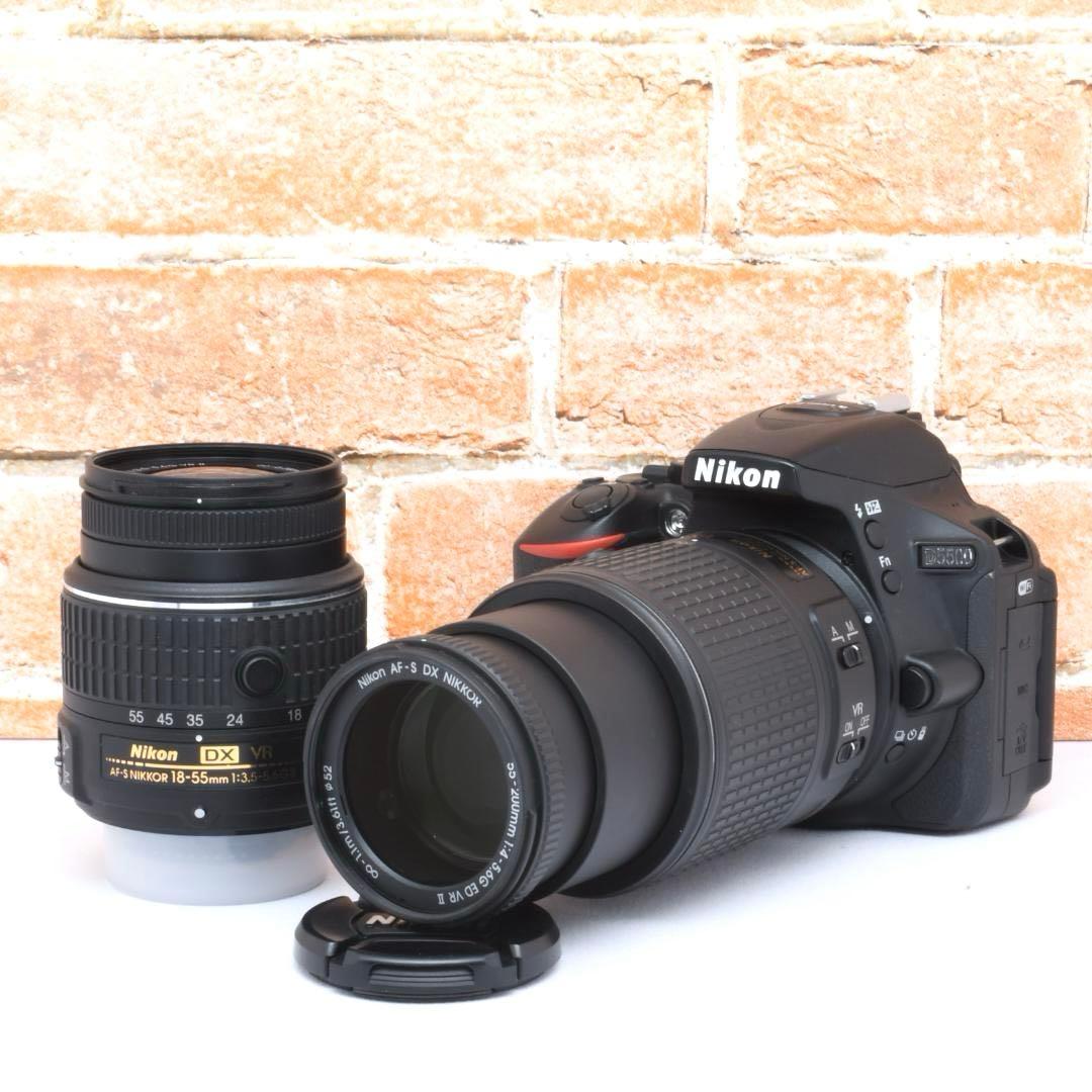 美品✨Nikon D5500✨Wi-Fi機能つき✨遠くも撮れる望遠レンズ - メルカリ