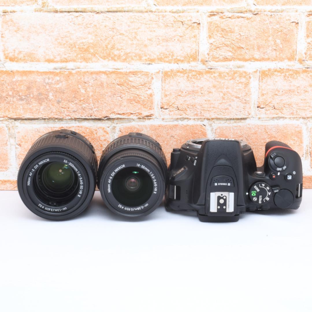 美品✨Nikon D5500✨Wi-Fi機能つき✨遠くも撮れる望遠レンズ - メルカリ