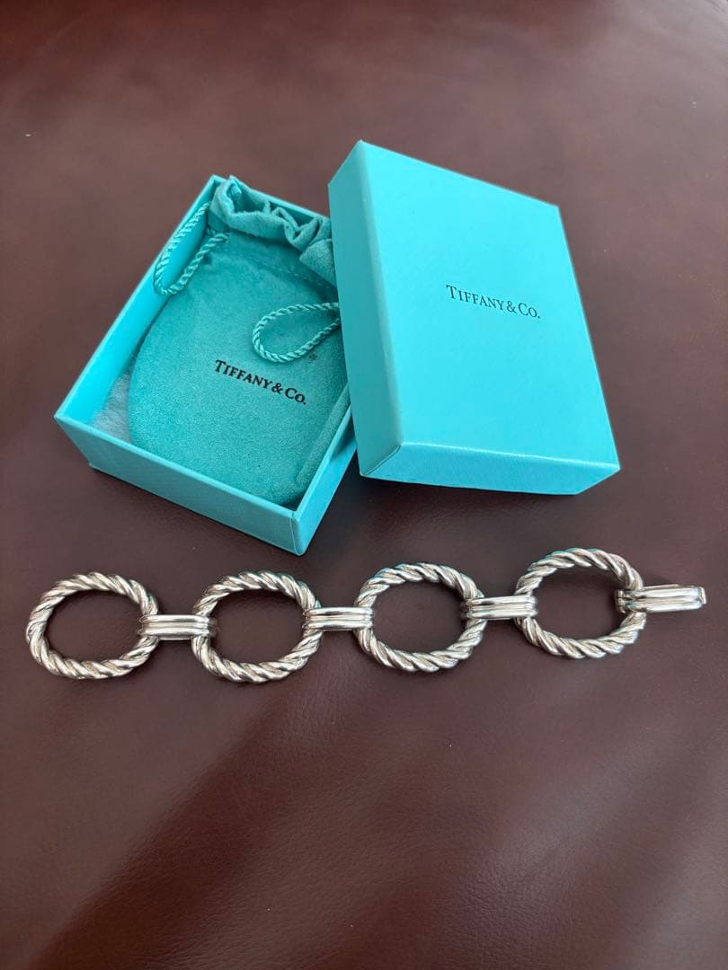 Tiffany&Co. VINTAGE ツイストサークルリンクブレスレット VINTAGE TIFFANY & CO. Twist Circle Link Necklace / W Bracelet