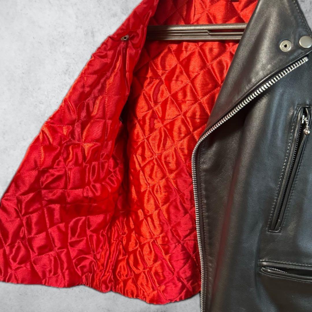 666 ダブルライダースジャケット 34 トリプルシックス ルイスレザー