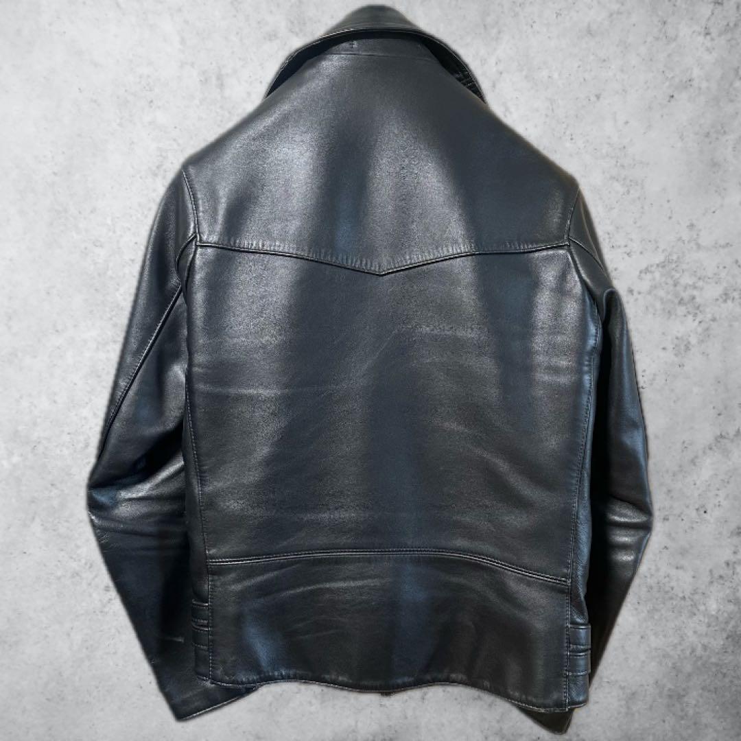 666 ダブルライダースジャケット 34 トリプルシックス ルイスレザー