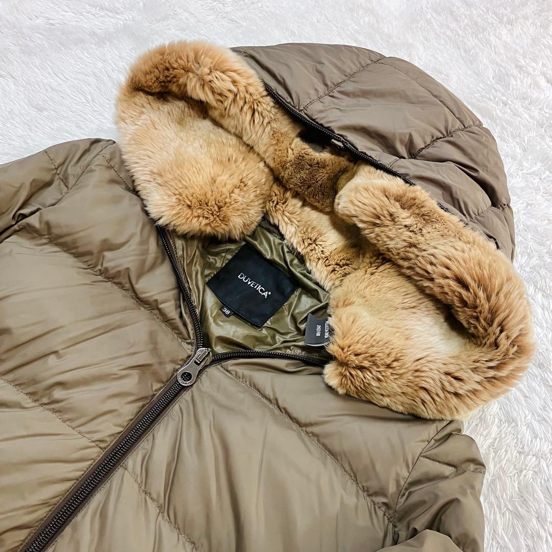 極美品 デュベティカ アローズ別注 ダウン コート ラビットファー