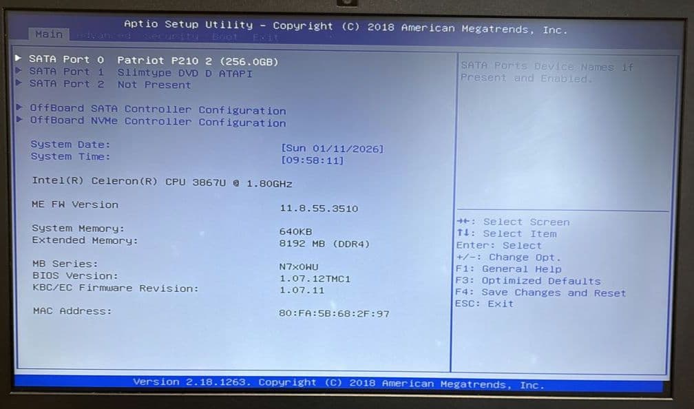 〓Celeron第７世代８GB/新品SSD 256GB〓　MPro-NB501C
