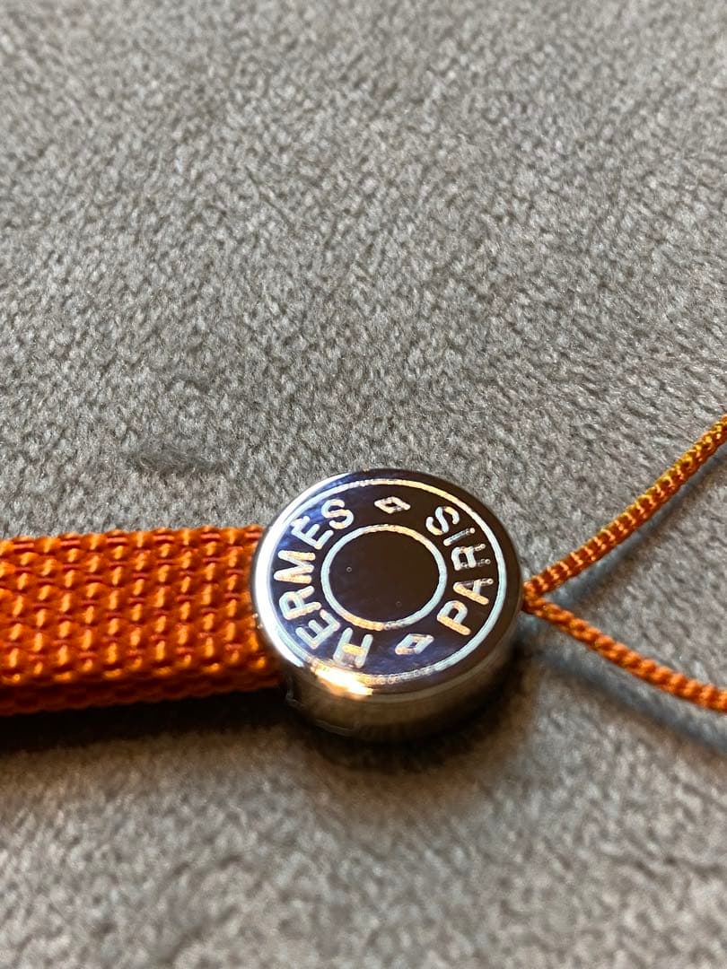 美品✨HERMES エルメス セリエ イプソPM 携帯ストラップ オレンジ 箱付