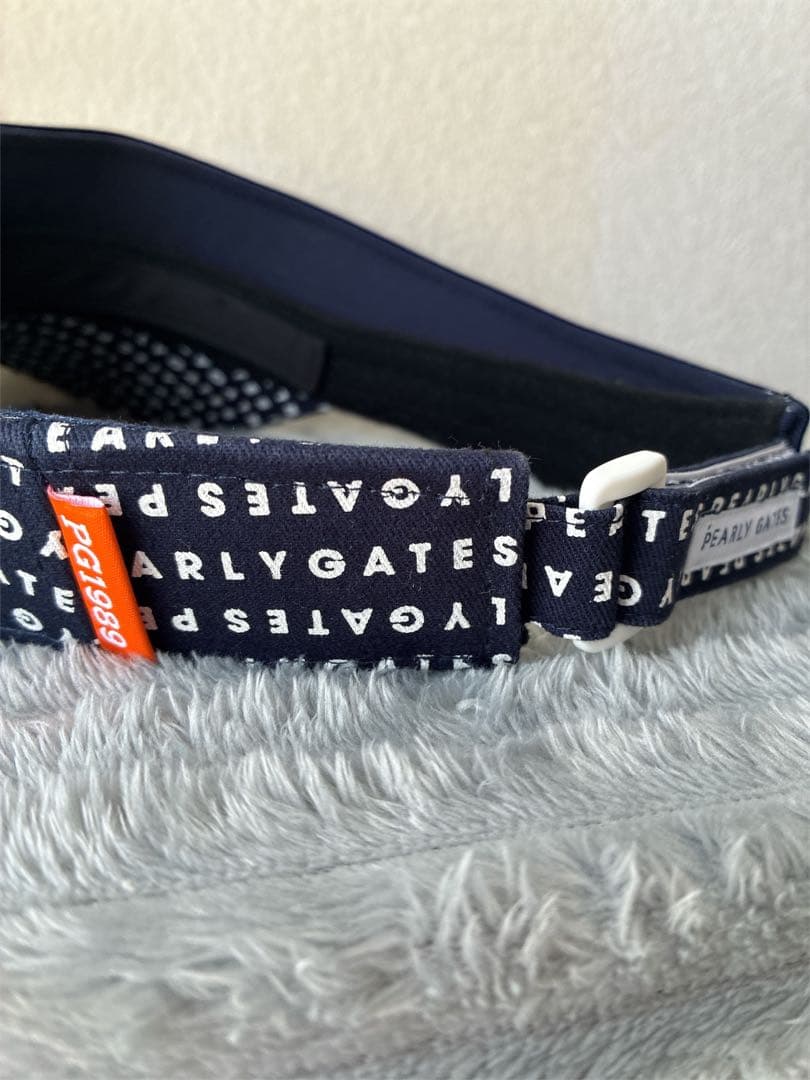 未使用】PEARLY GATES バイザー ネイビー 総ロゴ - メルカリ