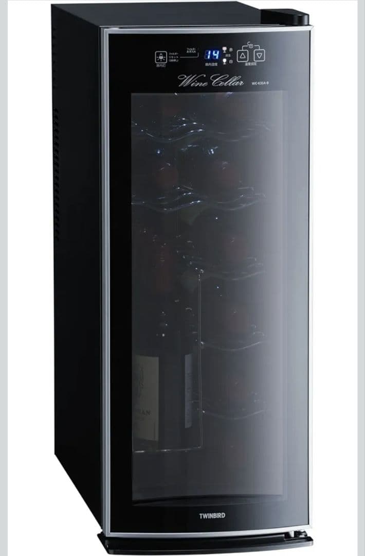 TWINBIRD 電子式ワインセラー 最大12本収納タイプ WC-K35A-B - メルカリ