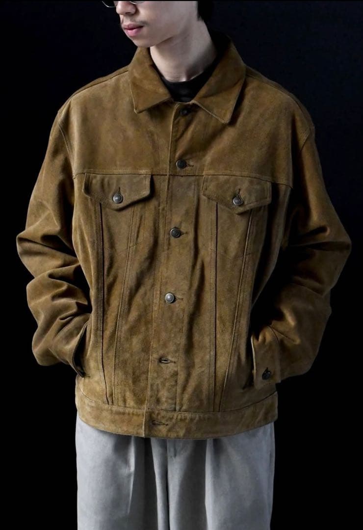 美品 OLD GAP 00s Y2K 3rd スウェード トラッカージャケット 美品 OLD GAP 00s Y2K 3rd スウェード トラッカージャケット - メルカリ