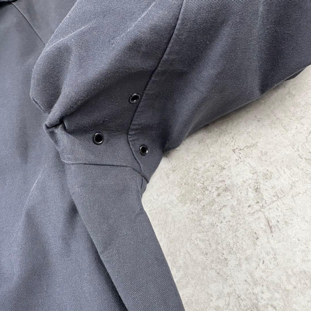 HERMES エルメス ゴム引き コート チンストラップ M 紺 バルマカーン