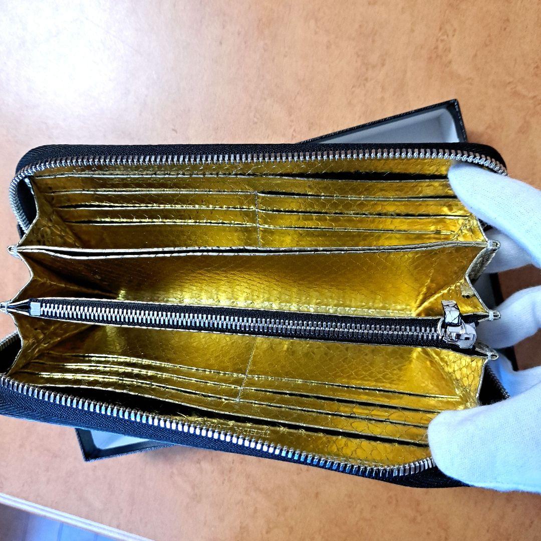 池田工芸 クロコダイルラウンドファスナー長財布 アルピンバニラ