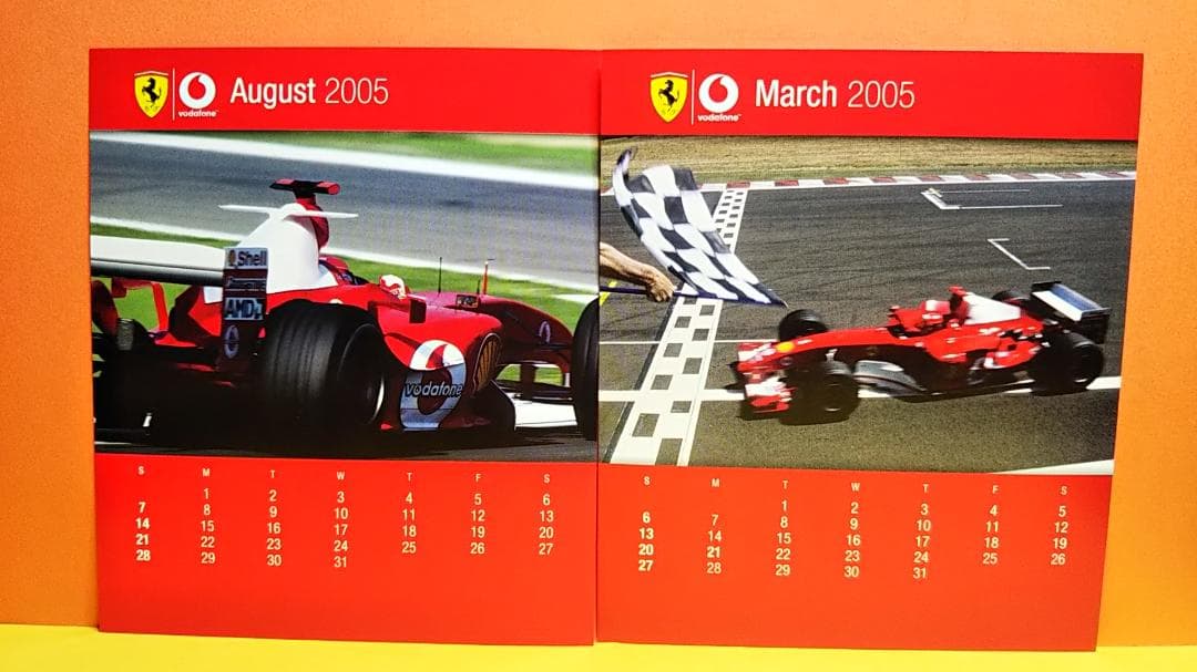 vodafone 2005 ミハイルシューマッハ フェラーリカレンダー 非売品