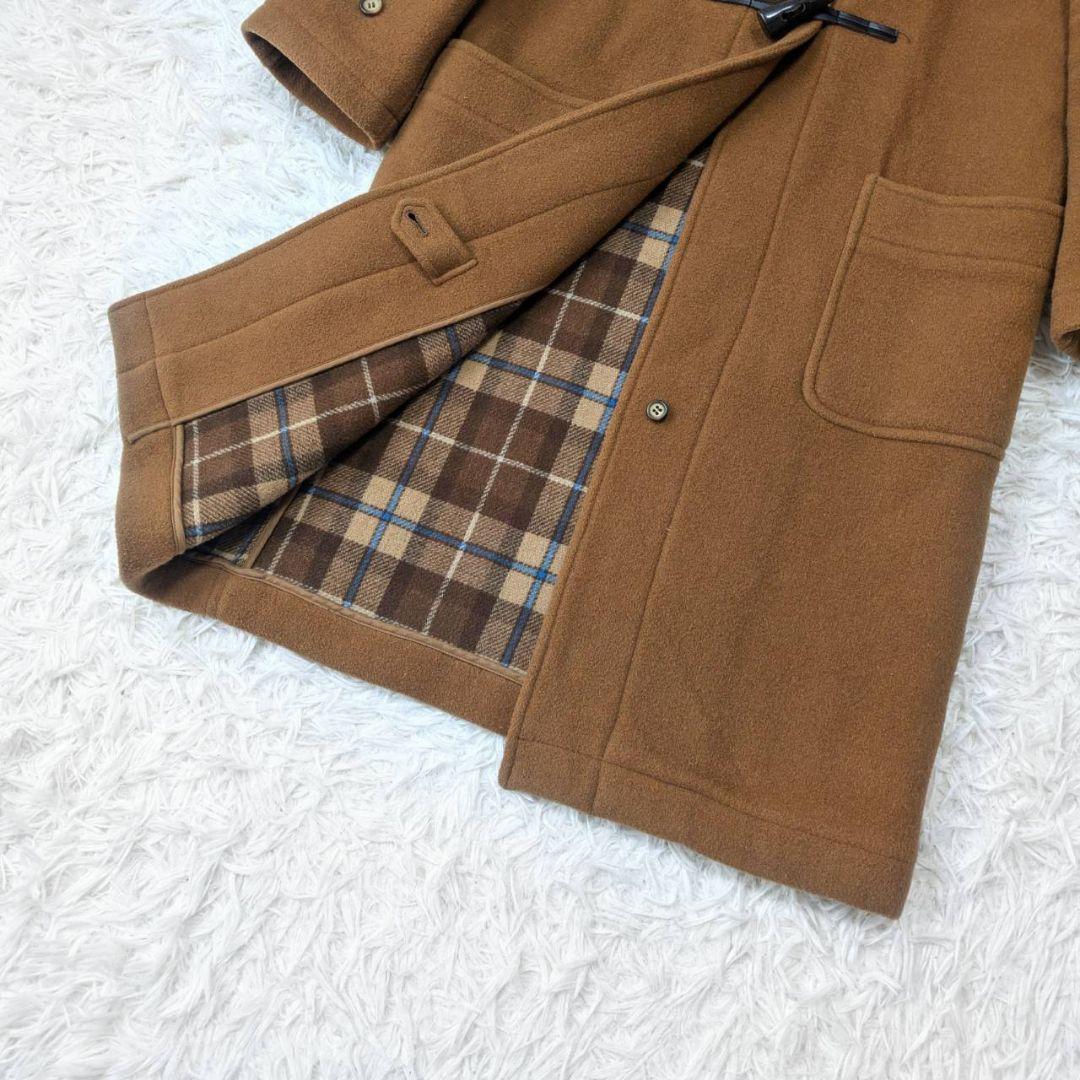 イーストボーイ ダッフルコート 7号 キャメル チェック イタリア製生地