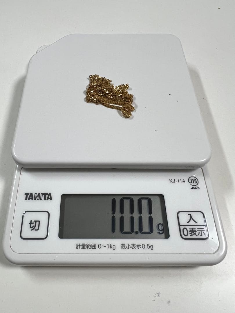 K18 喜平ネックレス 6面カットダブル 10.19g 50cm