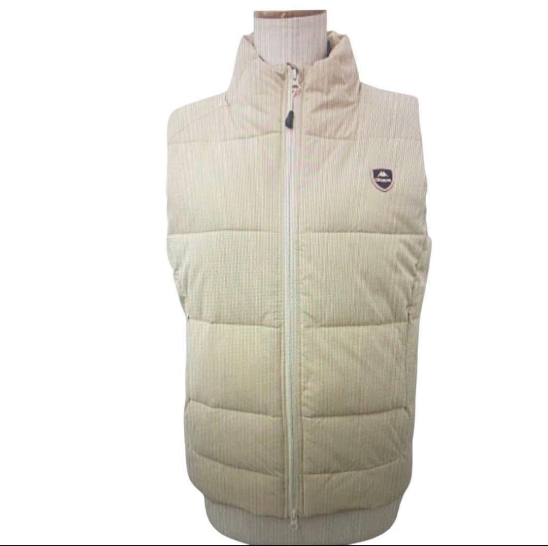 美品) kappa golf カッパ ゴルフダウンベスト M ベージュ - メルカリ