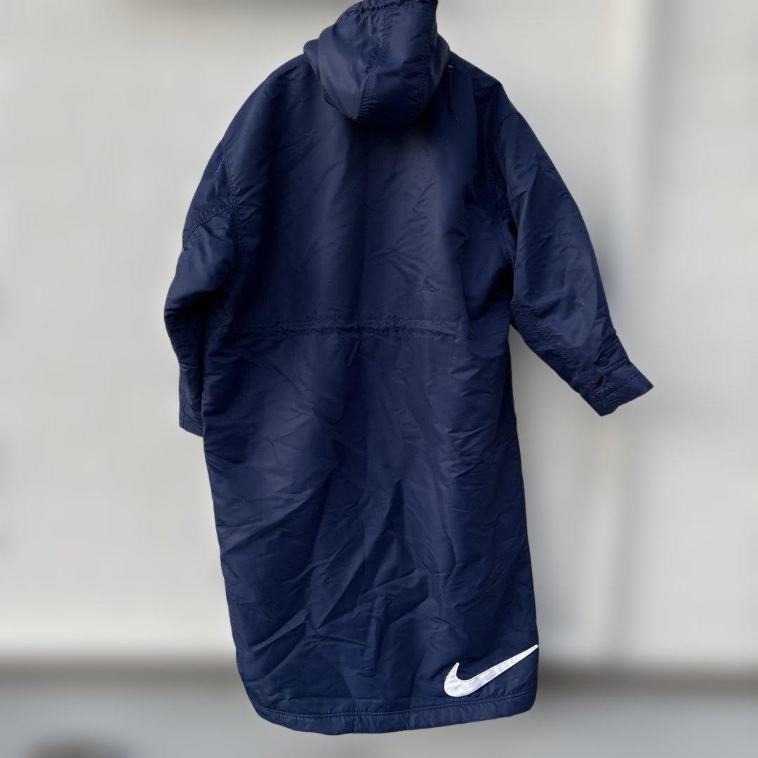 90s NIKE 美品　銀タグ 裏ボア ベンチコート ビッグスウッシュ　L 90s NIKE 銀タグ ベンチコート ナイロンジャケット ゴツナイキ 緑 L