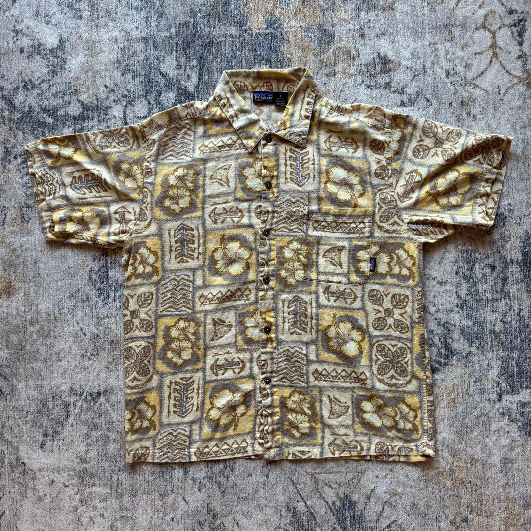 97年香港製 パタゴニア アロハ パタロハ 花柄 Sサイズ 知る人ぞ知るコレクターズアイテム パタゴニアの定番アロハ